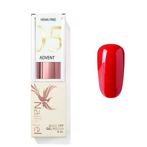 Advent 05 - Gel lac 8 ml - Roșu strălucitor -