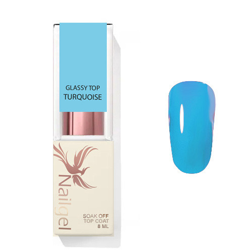 Glassy Top Coat- TURQUOISE - 8 ml